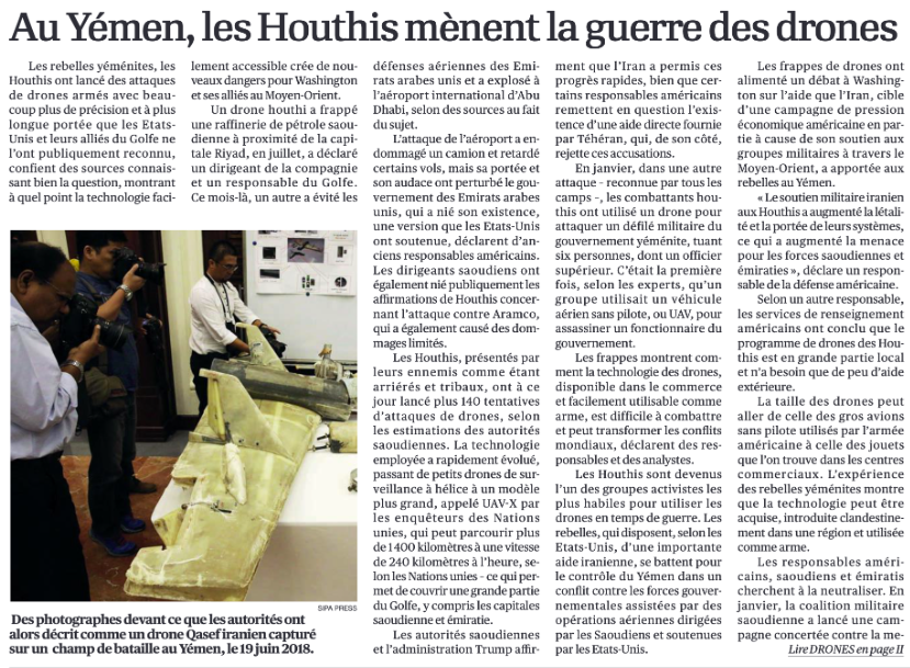 Image de l'article Au Yémen, les Houthis mènent la guerre des drones